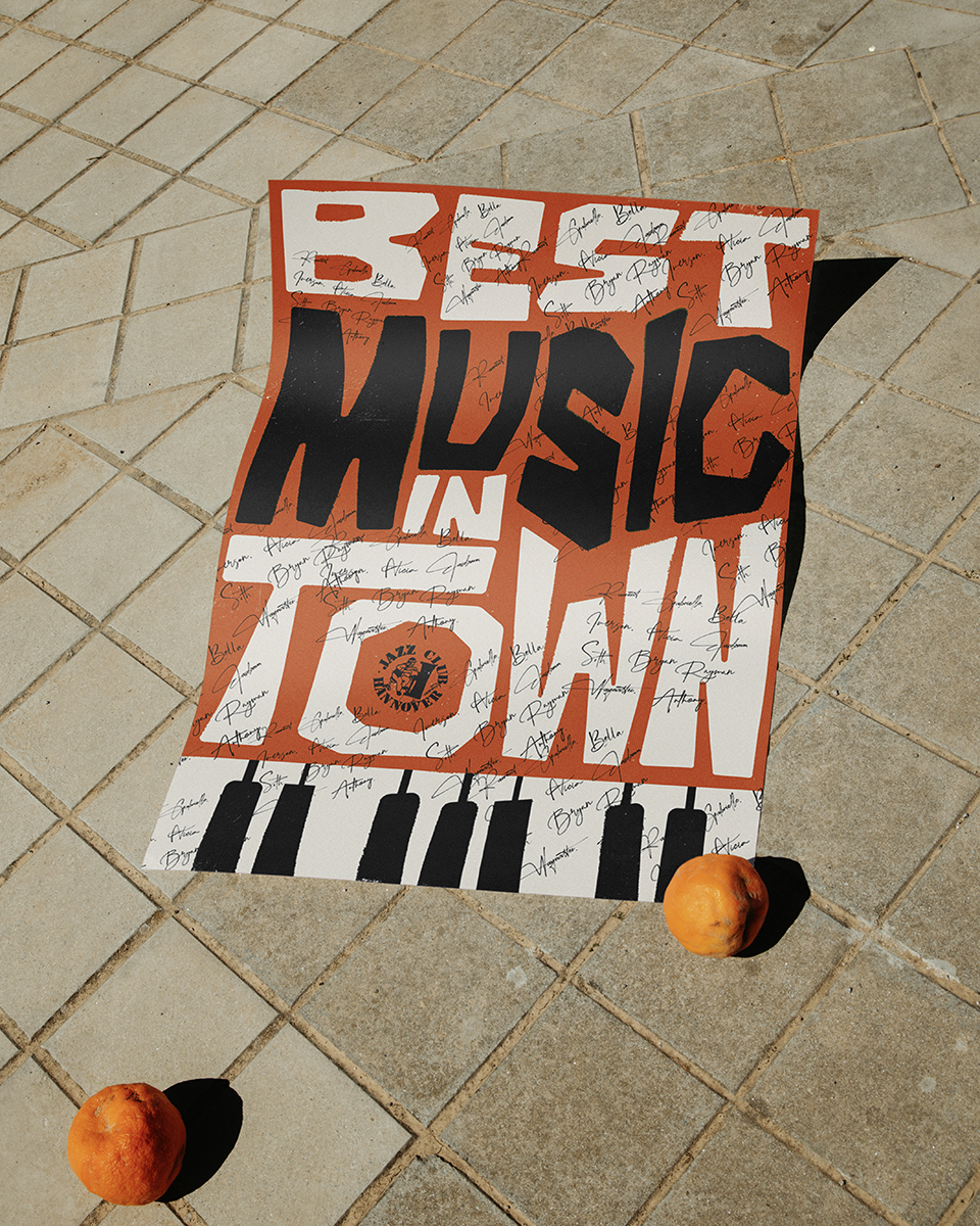 Ein Plakat mit der Aufschrift Best Music In Town.